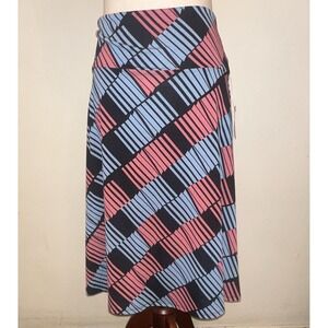 Lot of 2 LuLaRoe Women's A-Line Midi Skirts Pull On Summer Spring NWT Size L